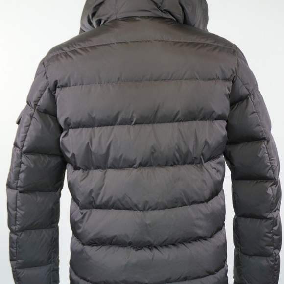 Moncler Matte Gray Goose Down Coyote Fur Size 3 L - Picture 3 of 8